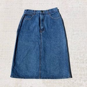 Geoffrey Hunter Blue Denim Skirt 10 100% Cotton